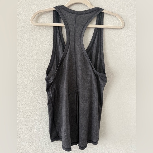 Lululemon Athletica Charcoal Racerback Open Slit Back Tank Top - Picture 4 of 4